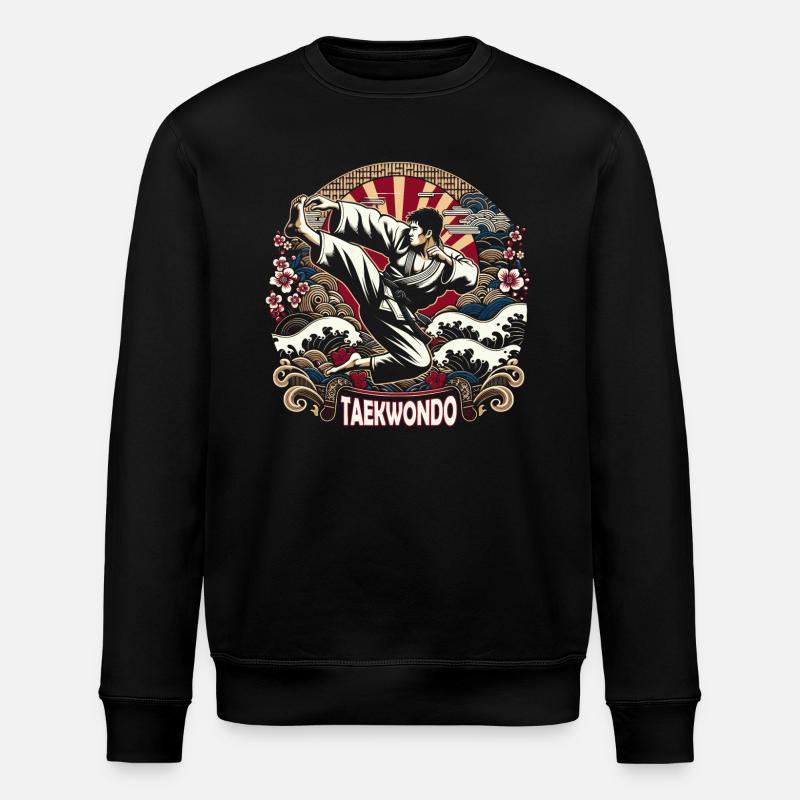 Taekwondo Kick - Stanley/Stella ROLLER Unisex Organic Sweatshirt - black