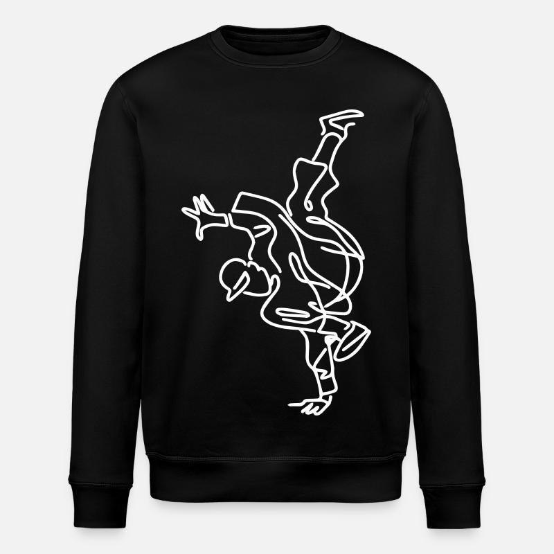 Breakdancing Skizze - Stanley/Stella Unisex Bio-Sweatshirt ROLLER - Schwarz