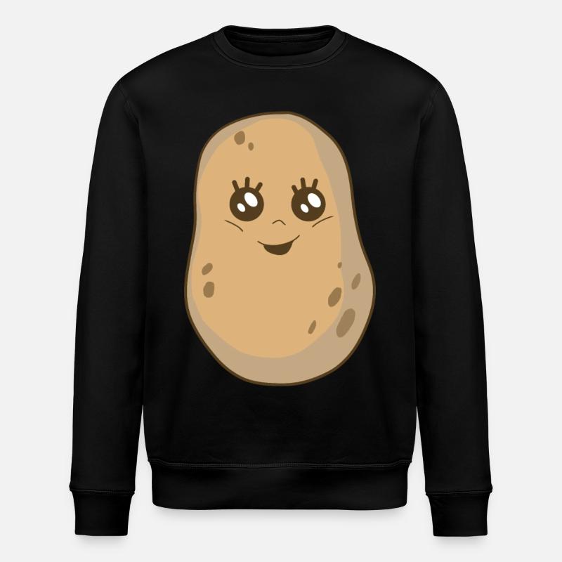 Potato Vegetables Kawai Potatoes Dish - Stanley/Stella ROLLER Unisex Organic Sweatshirt - black