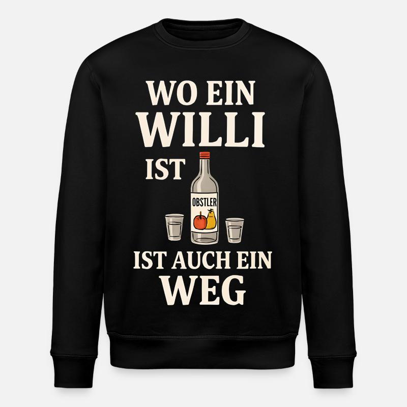 Willi Obstler - Stanley/Stella ROLLER Unisex Organic Sweatshirt - black
