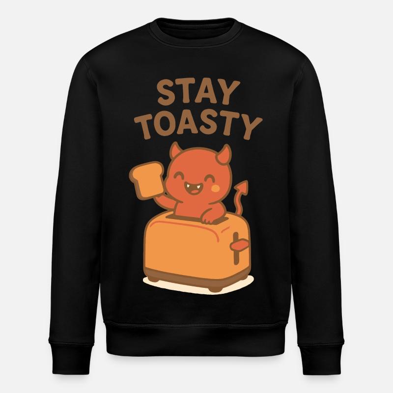 Petit-déjeuner Toasty Devil - Sweat bio ROLLER Stanley/Stella Unisexe - noir