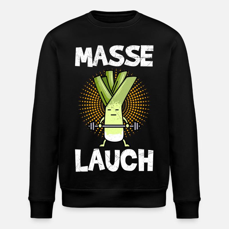 Haltérophile MASS LEEK Gym Drôle - Sweat bio ROLLER Stanley/Stella Unisexe - noir