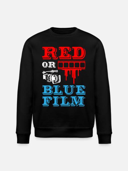 Red Or Blue Film - Stanley/Stella ROLLER Unisex Organic Sweatshirt - black