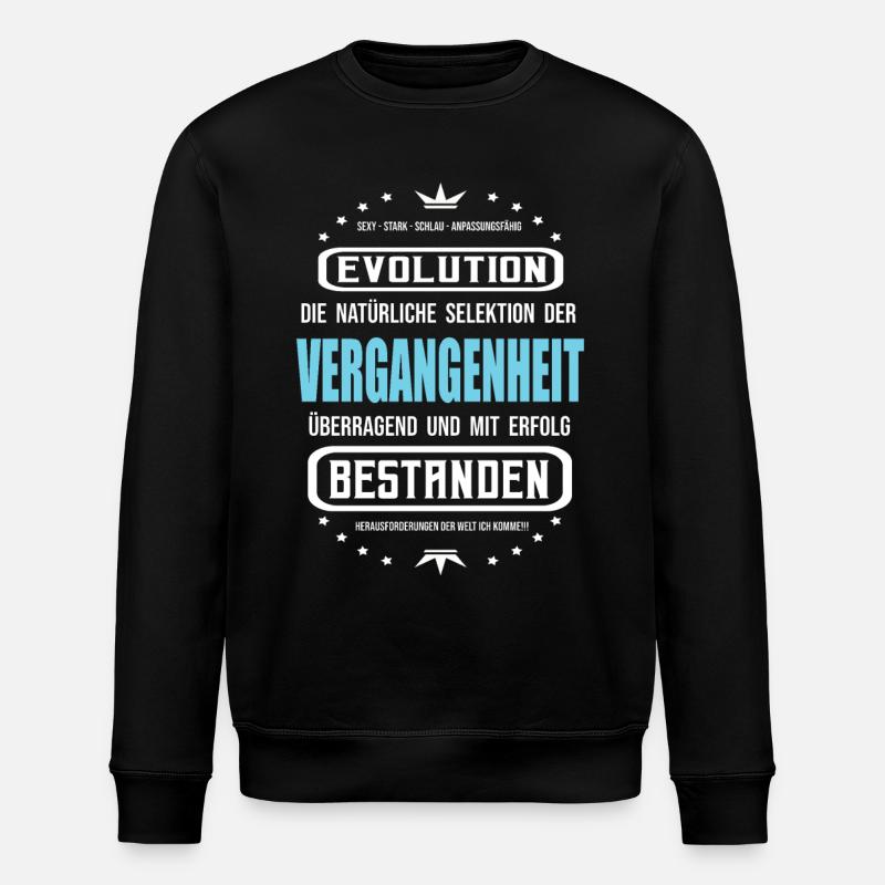 Past, Evolution, Development - Stanley/Stella ROLLER Unisex Organic Sweatshirt - black