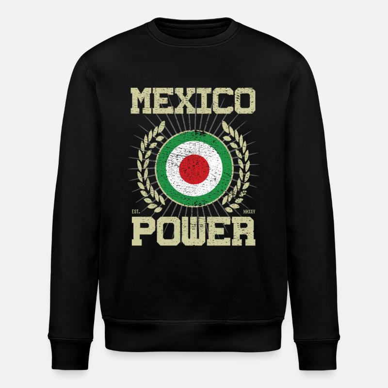 Cooles Mexiko Design - Stanley/Stella Unisex Bio-Sweatshirt ROLLER - Schwarz