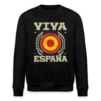 Cool Spain Design - Sweat bio ROLLER Stanley/Stella Unisexe - noir - Devant - Nik (191cm)