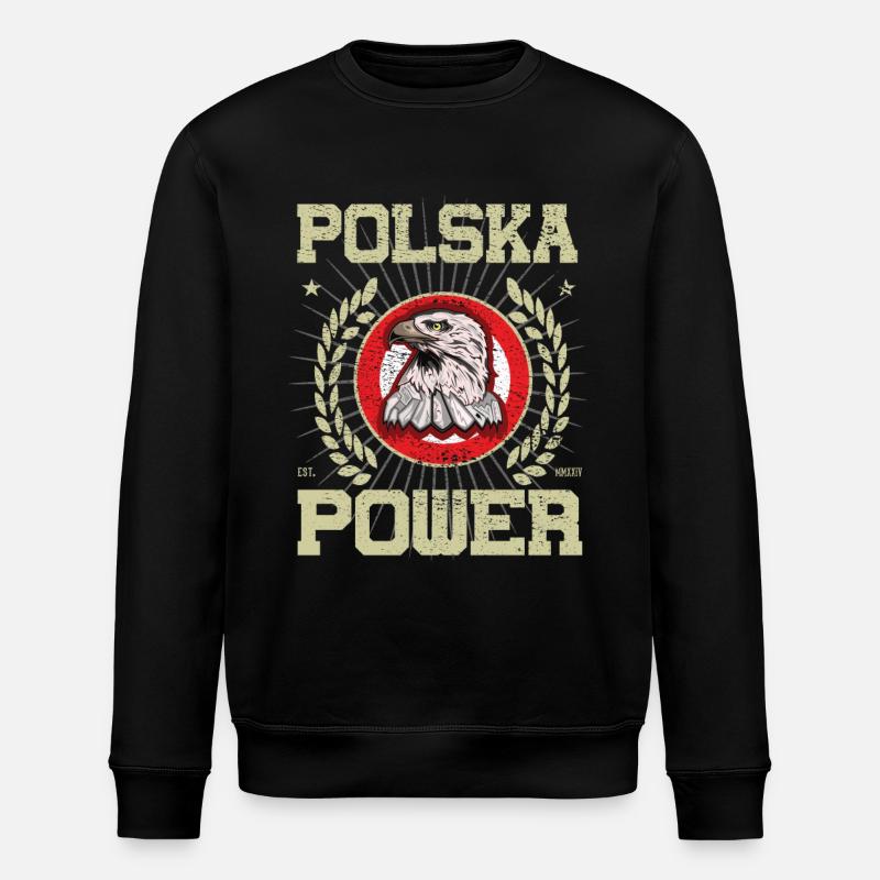 Cool Poland Design - Stanley/Stella ROLLER Unisex Organic Sweatshirt - black