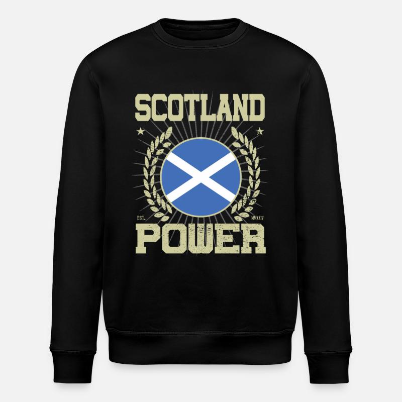 Cool Scotland Design - Sweat bio ROLLER Stanley/Stella Unisexe - noir