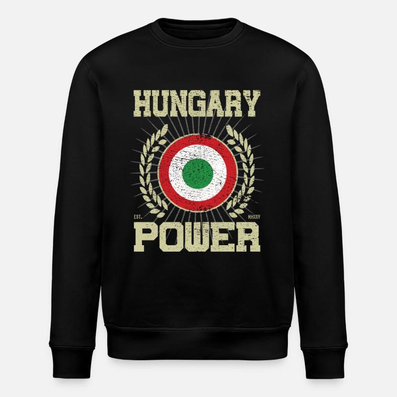 Cool Hungary, Design - Stanley/Stella ROLLER Unisex Organic Sweatshirt - black