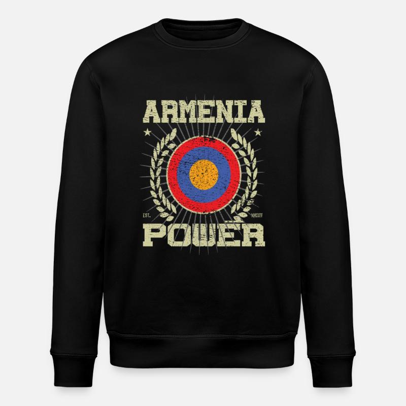 Cool Armenia, Design - Stanley/Stella ROLLER Unisex Organic Sweatshirt - black