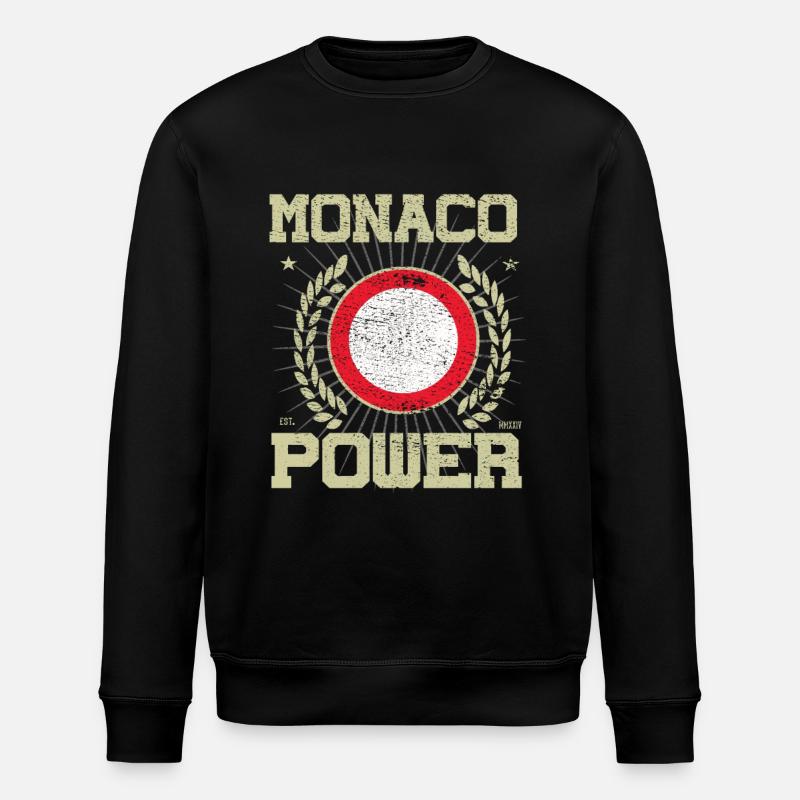 Cool Monaco, Design - Stanley/Stella ROLLER Unisex Organic Sweatshirt - black
