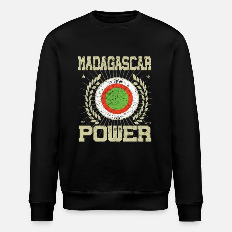 Cooles Madagaskar Design - Stanley/Stella Unisex Bio-Sweatshirt ROLLER - Schwarz