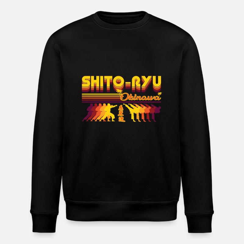 Shito-Ryu Karate Retro Design - Stanley/Stella Unisex Bio-Sweatshirt ROLLER - Schwarz