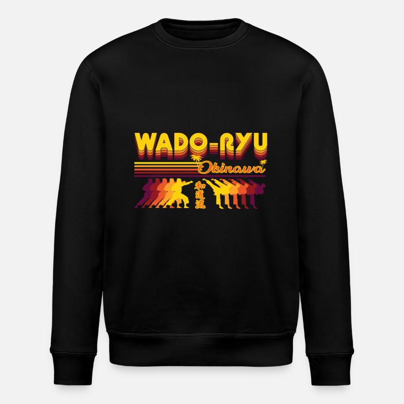 Wado-Ryu Karaté Design Rétro - Sweat bio ROLLER Stanley/Stella Unisexe - noir