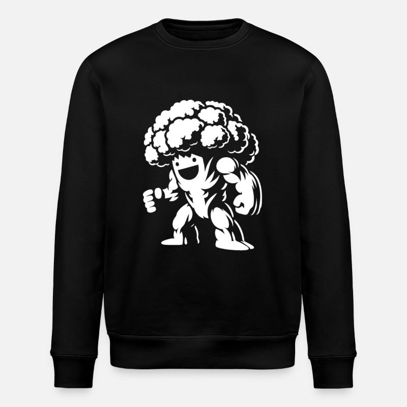 Cauliflower - Strong Vegetable Design - Stanley/Stella ROLLER Unisex Organic Sweatshirt - black