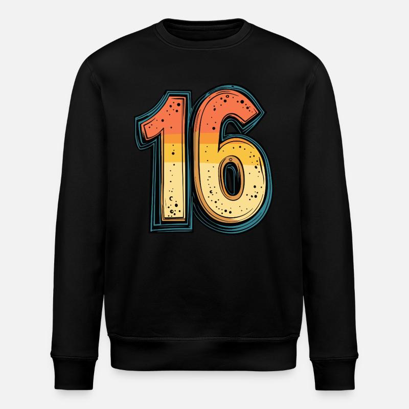 16 Symbole numérique - Sweat bio ROLLER Stanley/Stella Unisexe - noir