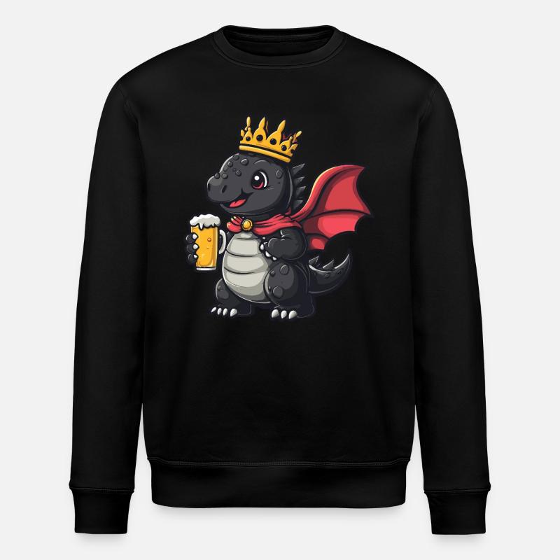 Drache Bier Lustig - Stanley/Stella Unisex Bio-Sweatshirt ROLLER - Schwarz
