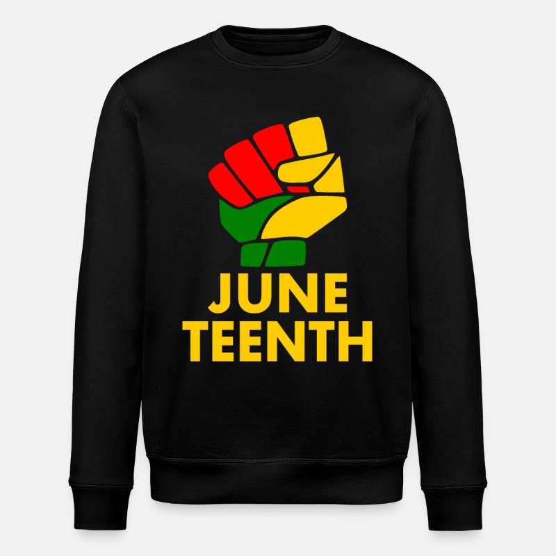 juneteenth - Stanley/Stella ROLLER Unisex Organic Sweatshirt - black