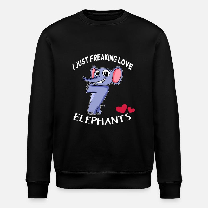 J'aime les éléphants - Sweat bio ROLLER Stanley/Stella Unisexe - noir
