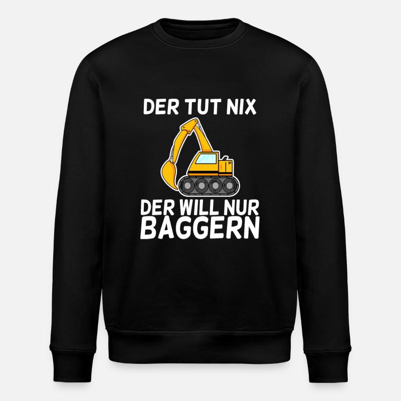 Bagger Baggerfahrer - Stanley/Stella Unisex Bio-Sweatshirt ROLLER - Schwarz