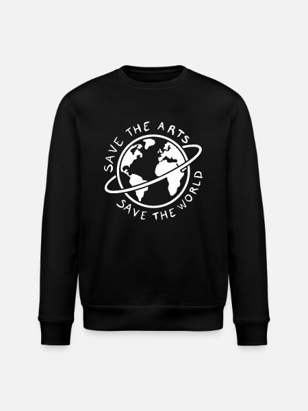 Save the Arts Save the World Erde Umweltaktivist - Stanley/Stella Unisex Bio-Sweatshirt ROLLER - Schwarz