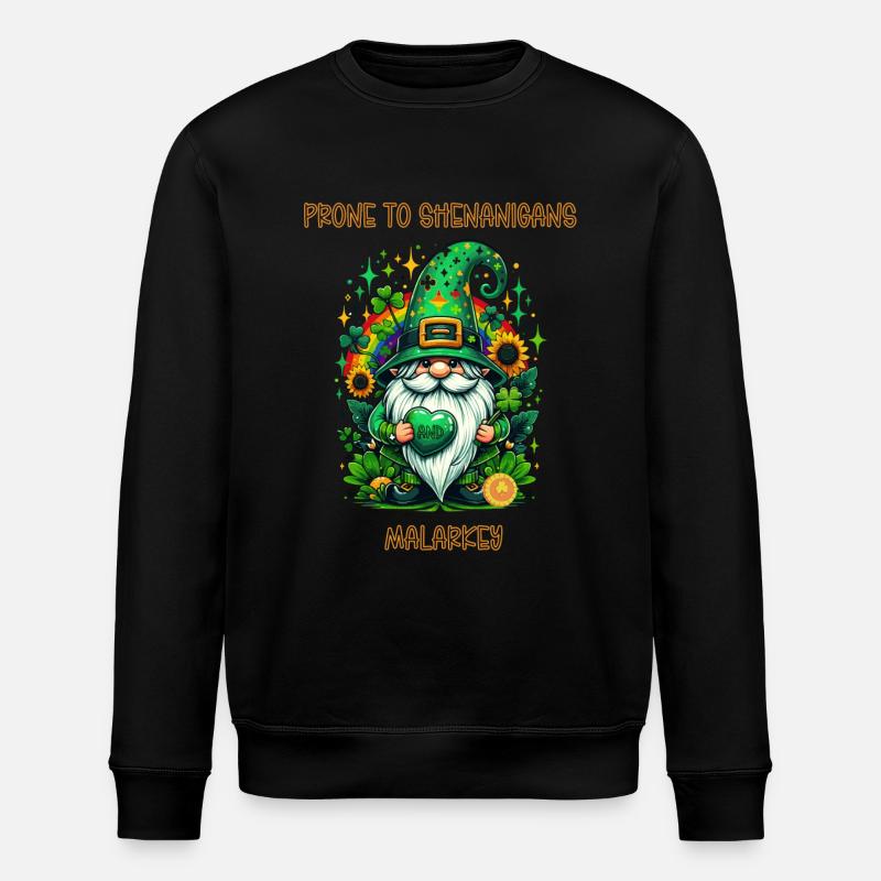 Prone To Shenanigans And Malarkey - Stanley/Stella ROLLER Unisex Organic Sweatshirt - black