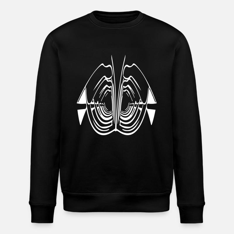 Art abstrait de côtes - Sweat bio ROLLER Stanley/Stella Unisexe - noir