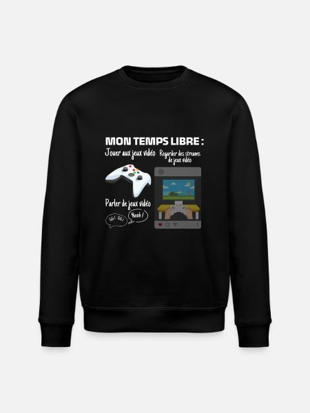 Meine Freizeit: 100% Gaming - Stanley/Stella Unisex Bio-Sweatshirt ROLLER - Schwarz