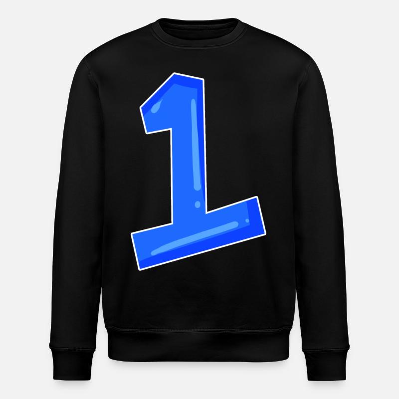 Numéro 1 bleu - Sweat bio ROLLER Stanley/Stella Unisexe - noir