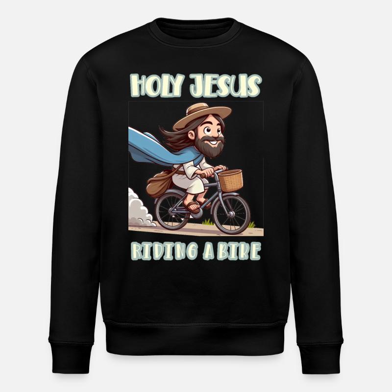 Saint Jésus à vélo - Sweat bio ROLLER Stanley/Stella Unisexe - noir