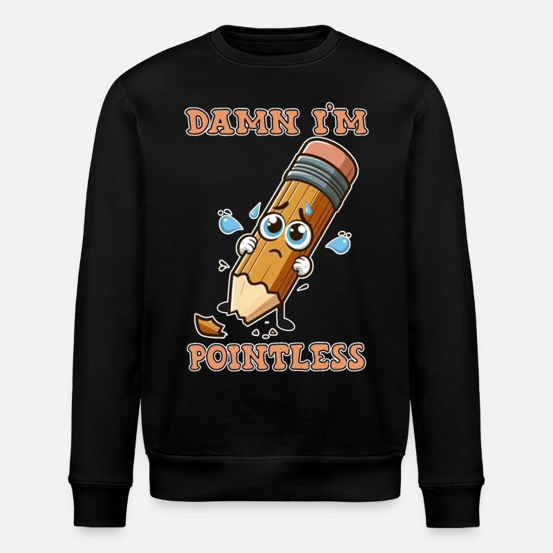 Damn I'm pointless - Stanley/Stella Unisex Bio-Sweatshirt ROLLER - Schwarz