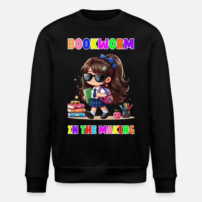Bookworm in making - Stanley/Stella ROLLER Unisex Organic Sweatshirt - black
