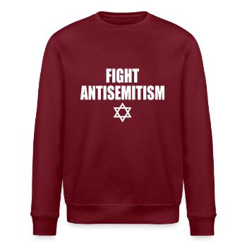 fight antisemitism - Sweat bio ROLLER Stanley/Stella Unisexe - bordeaux - Devant - Nik (191cm)