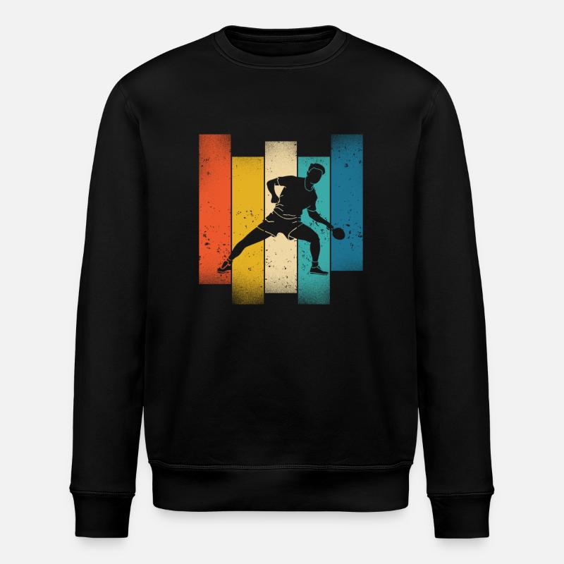 Table tennis player retro style - Stanley/Stella ROLLER Unisex Organic Sweatshirt - black