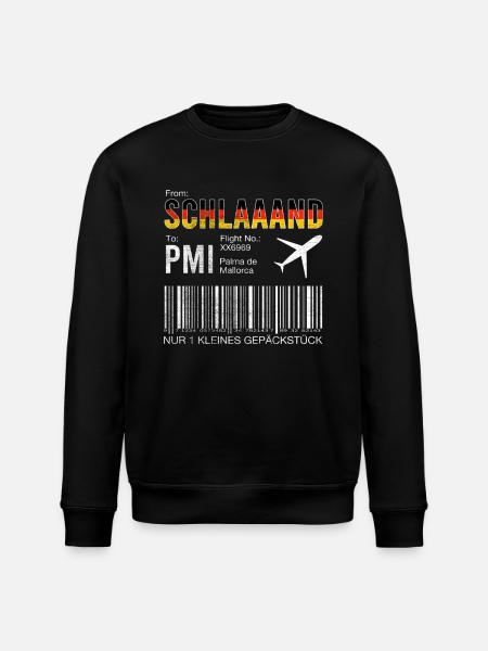 Mallorca Boarding Pass Trip - Stanley/Stella ROLLER Unisex Organic Sweatshirt - black