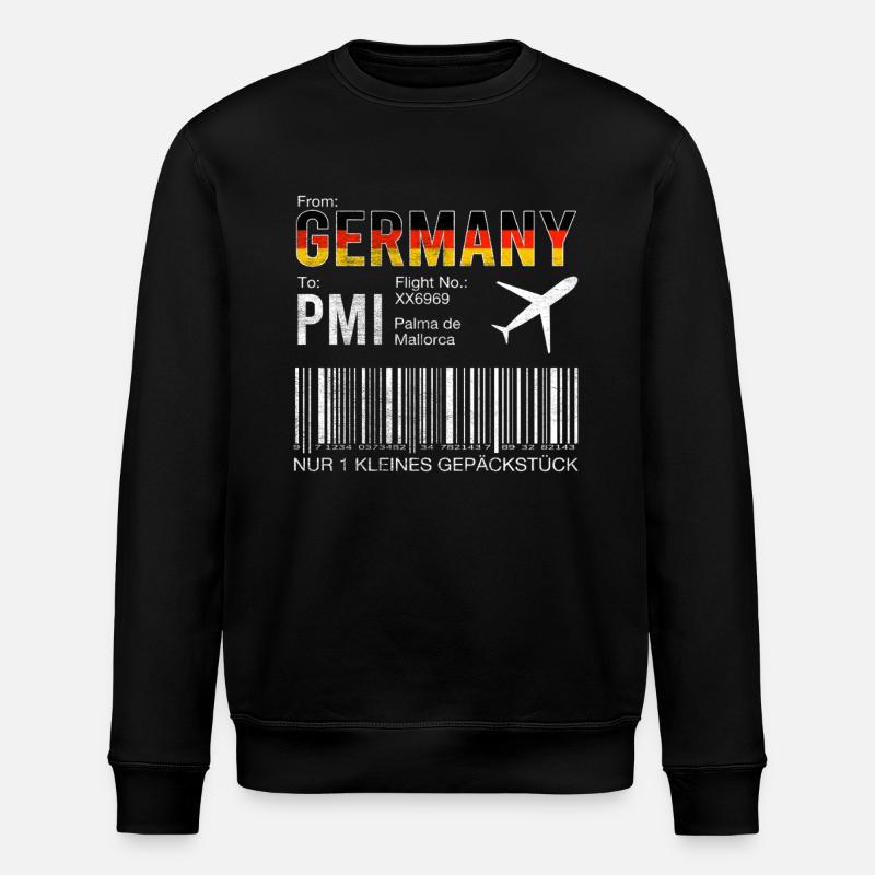 Billet d’avion Palma - Sweat bio ROLLER Stanley/Stella Unisexe - noir