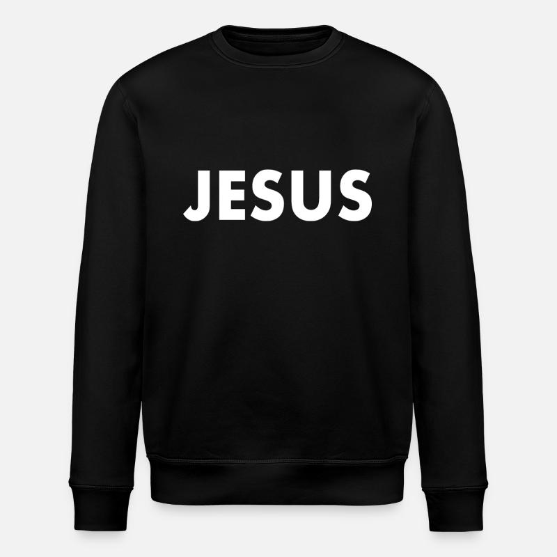 Jesus - Stanley/Stella ROLLER Unisex Organic Sweatshirt - black