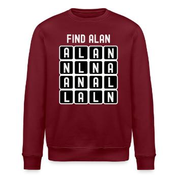 Finde die (anale) Wortsuche von Alan - Stanley/Stella Unisex Bio-Sweatshirt ROLLER - Burgunderrot - Vorne - Nik (191cm)