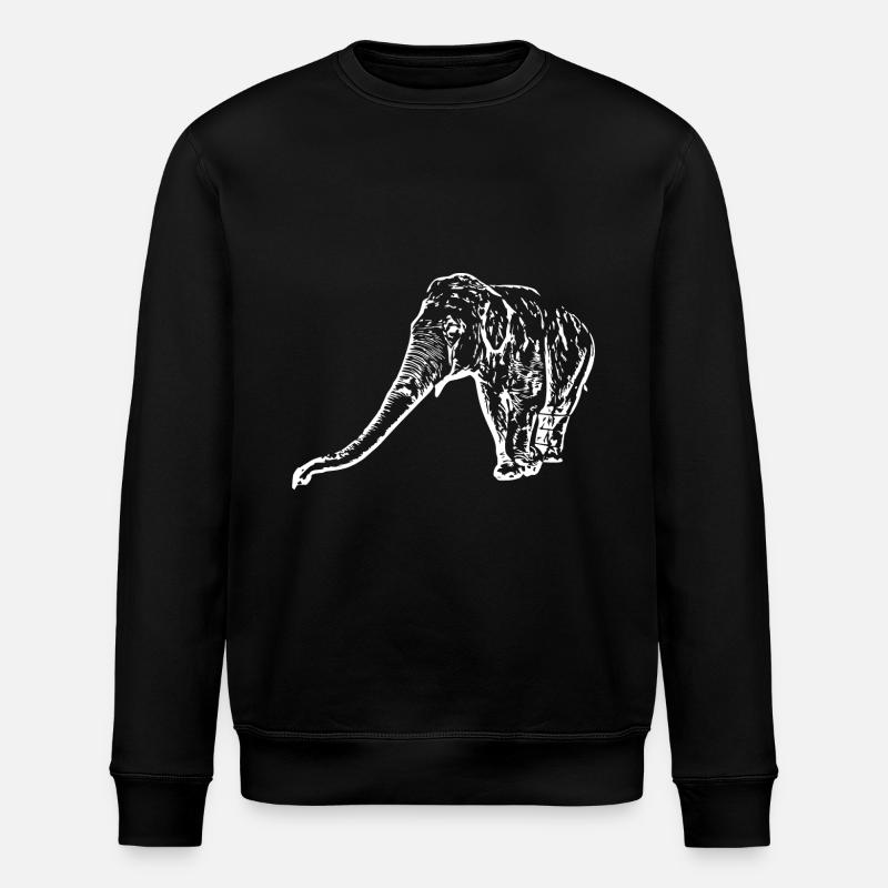 Blanc éléphant - Sweat bio ROLLER Stanley/Stella Unisexe - noir