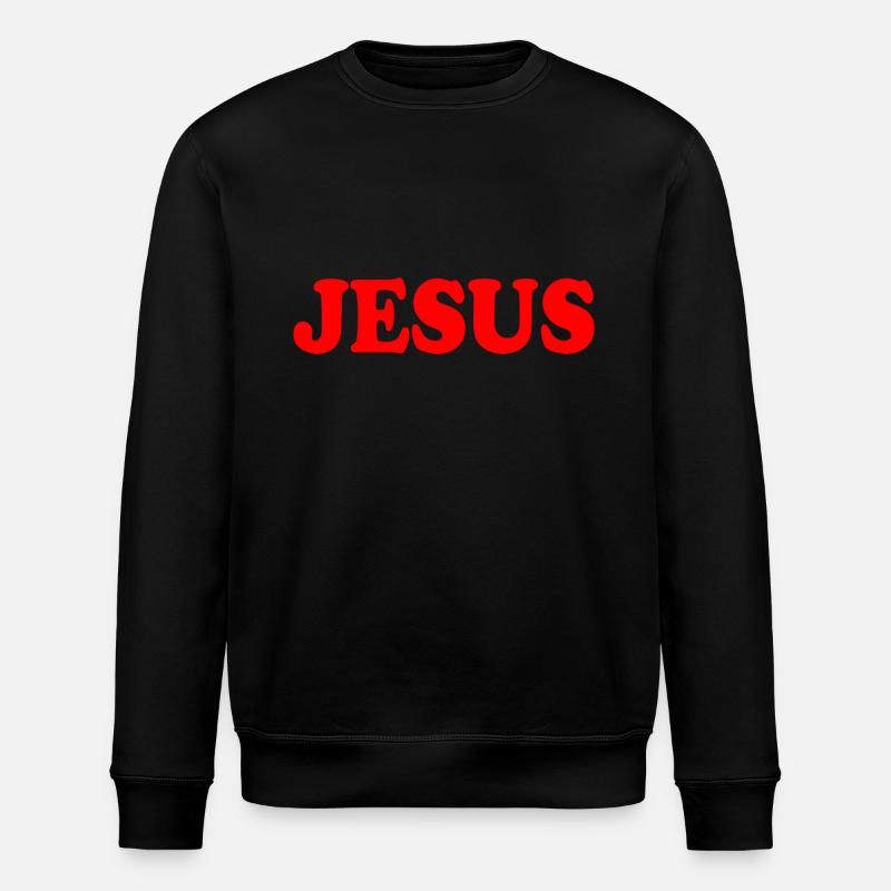 Jesus - Stanley/Stella Unisex Bio-Sweatshirt ROLLER - Schwarz