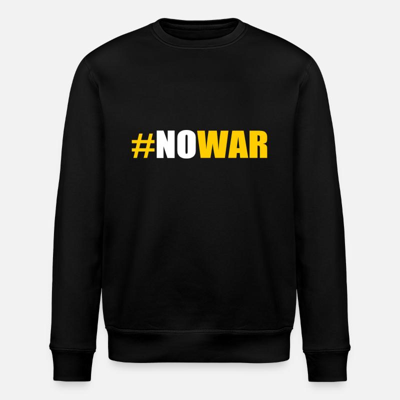 No war - Stanley/Stella ROLLER Unisex Organic Sweatshirt - black