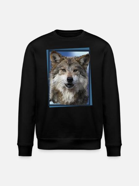 Wolf - Stanley/Stella ROLLER Unisex Organic Sweatshirt - black