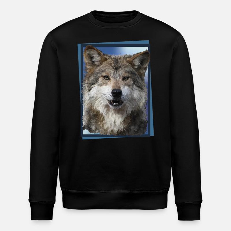 Wolf - Stanley/Stella ROLLER Unisex Organic Sweatshirt - black