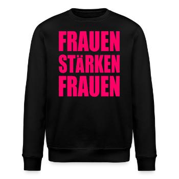Frauen stärken frauen - Stanley/Stella Unisex Bio-Sweatshirt ROLLER - Schwarz - Vorne - Nik (191cm)