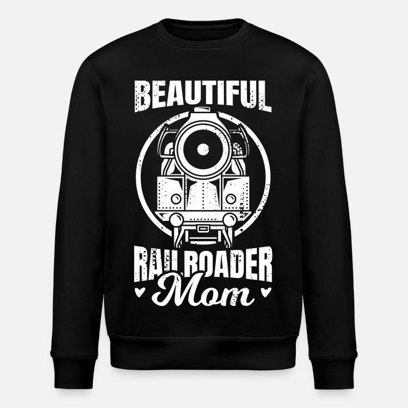 Eisenbahn Mutter - Stanley/Stella Unisex Bio-Sweatshirt ROLLER - Schwarz