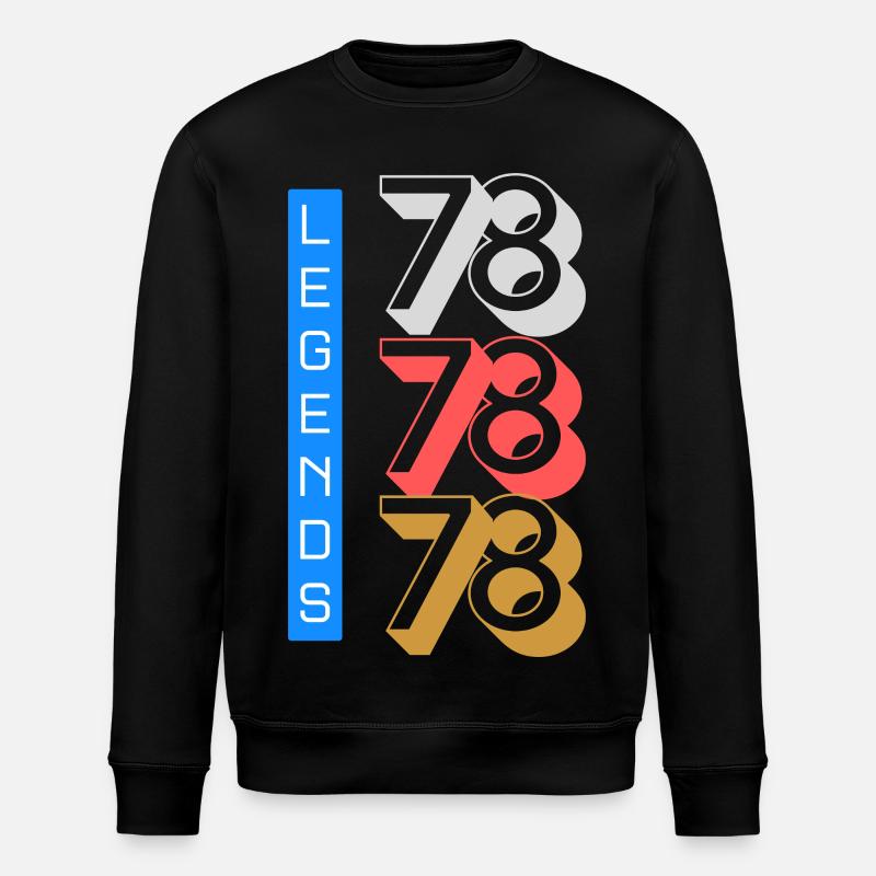 Legends 1978 Pattern - Stanley/Stella ROLLER Unisex Organic Sweatshirt - black