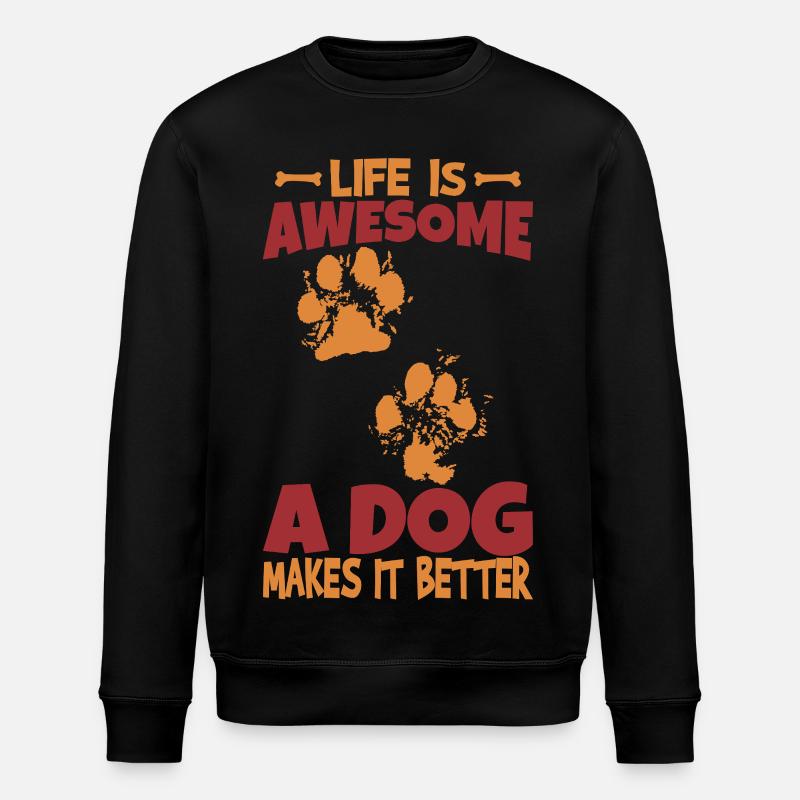 Hundeliebhaber Spruch - Stanley/Stella Unisex Bio-Sweatshirt ROLLER - Schwarz