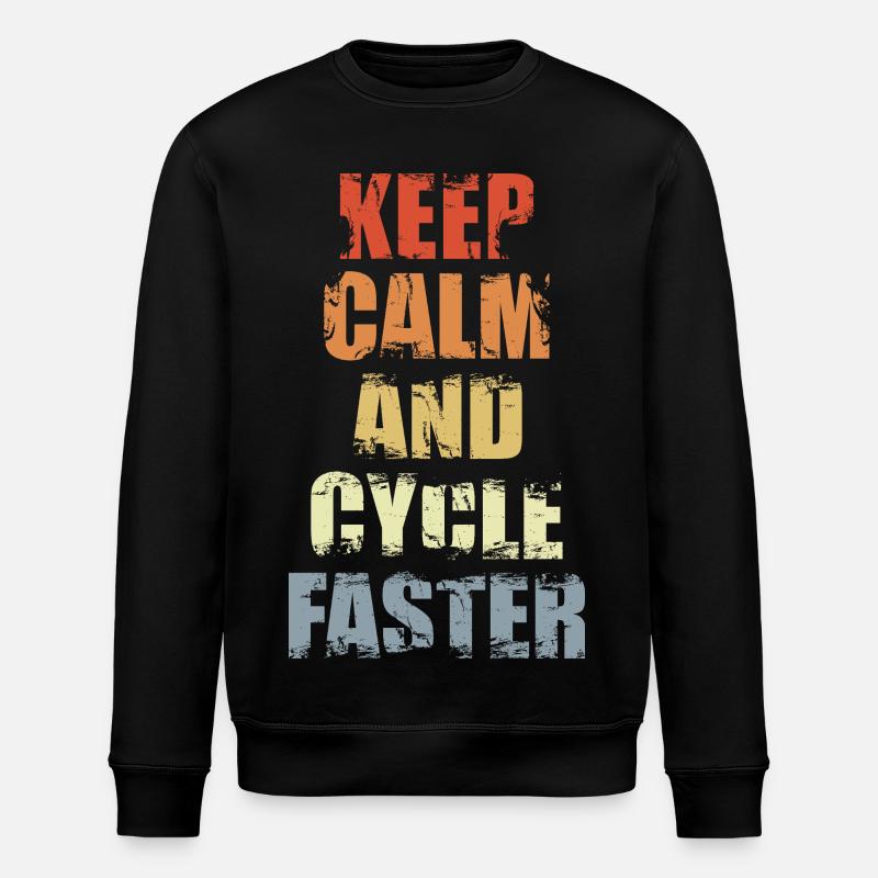 Calm cyclist - Stanley/Stella ROLLER Unisex Organic Sweatshirt - black