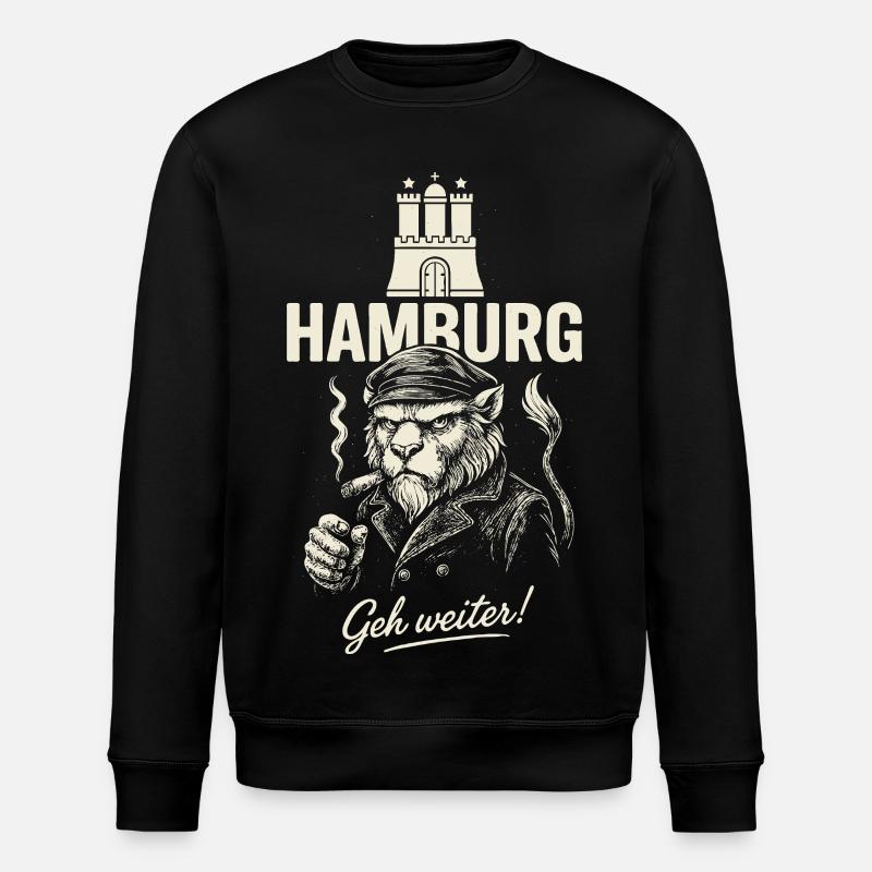 Hamburger Hafenraubein - Stanley/Stella Unisex Bio-Sweatshirt ROLLER - Schwarz