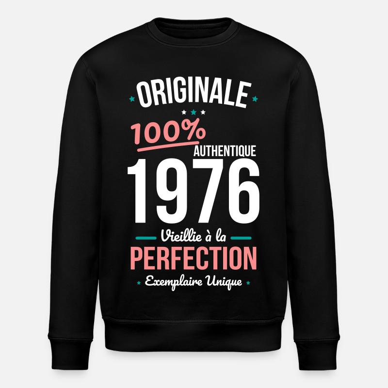 1976 – Originale – Exemplaire unique - Sweat bio ROLLER Stanley/Stella Unisexe - noir